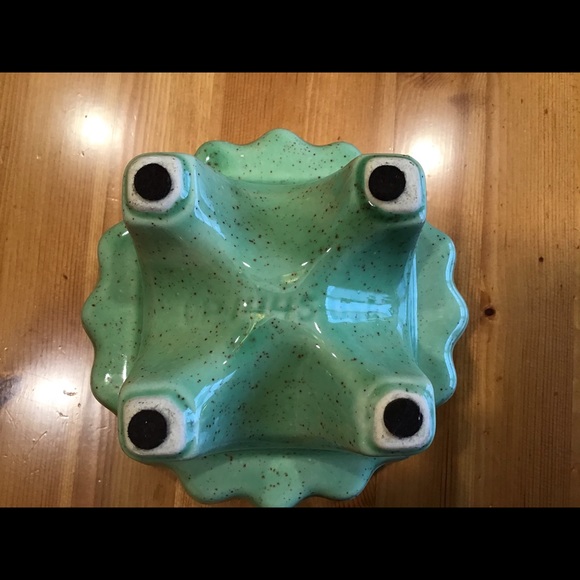 VINTAGE CALIFORNIA POTTERY MCM SPECKLED PLANTER - Picture 5 of 9